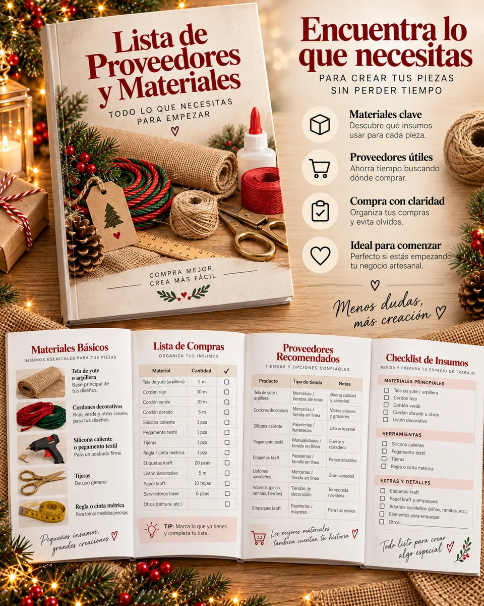 Mockup · Lista de Proveedores y Materiales